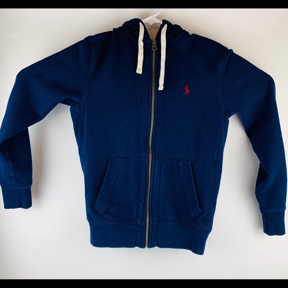 polo blue hoodie